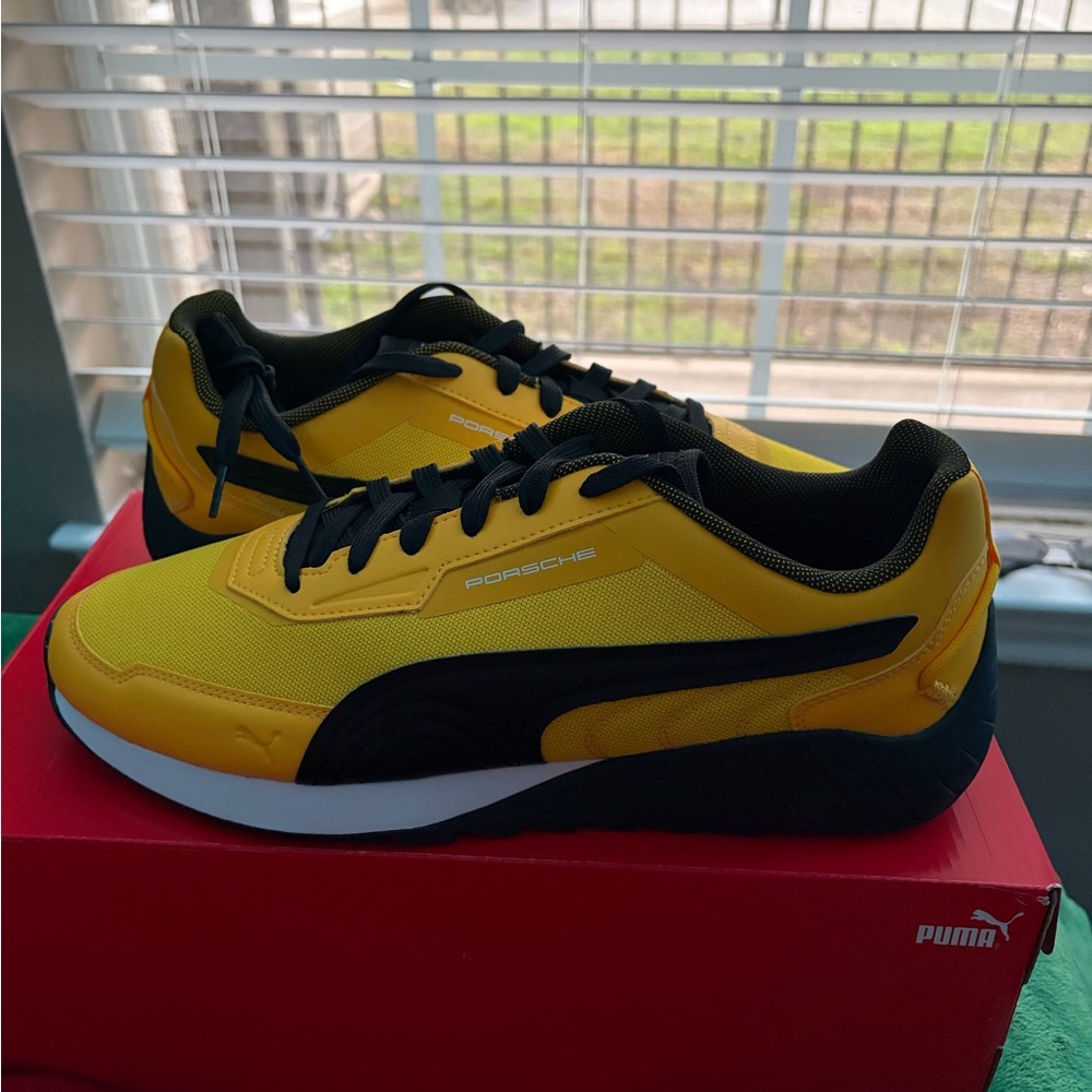 Yellow Porsche Puma SpeedFusion Shoes